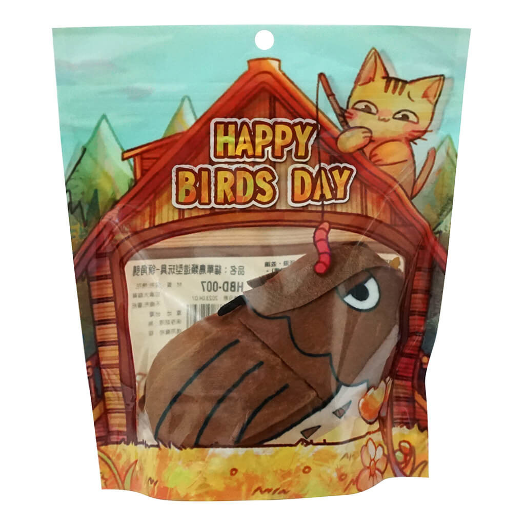 領角鴞-貓草鳥類造型貓玩具