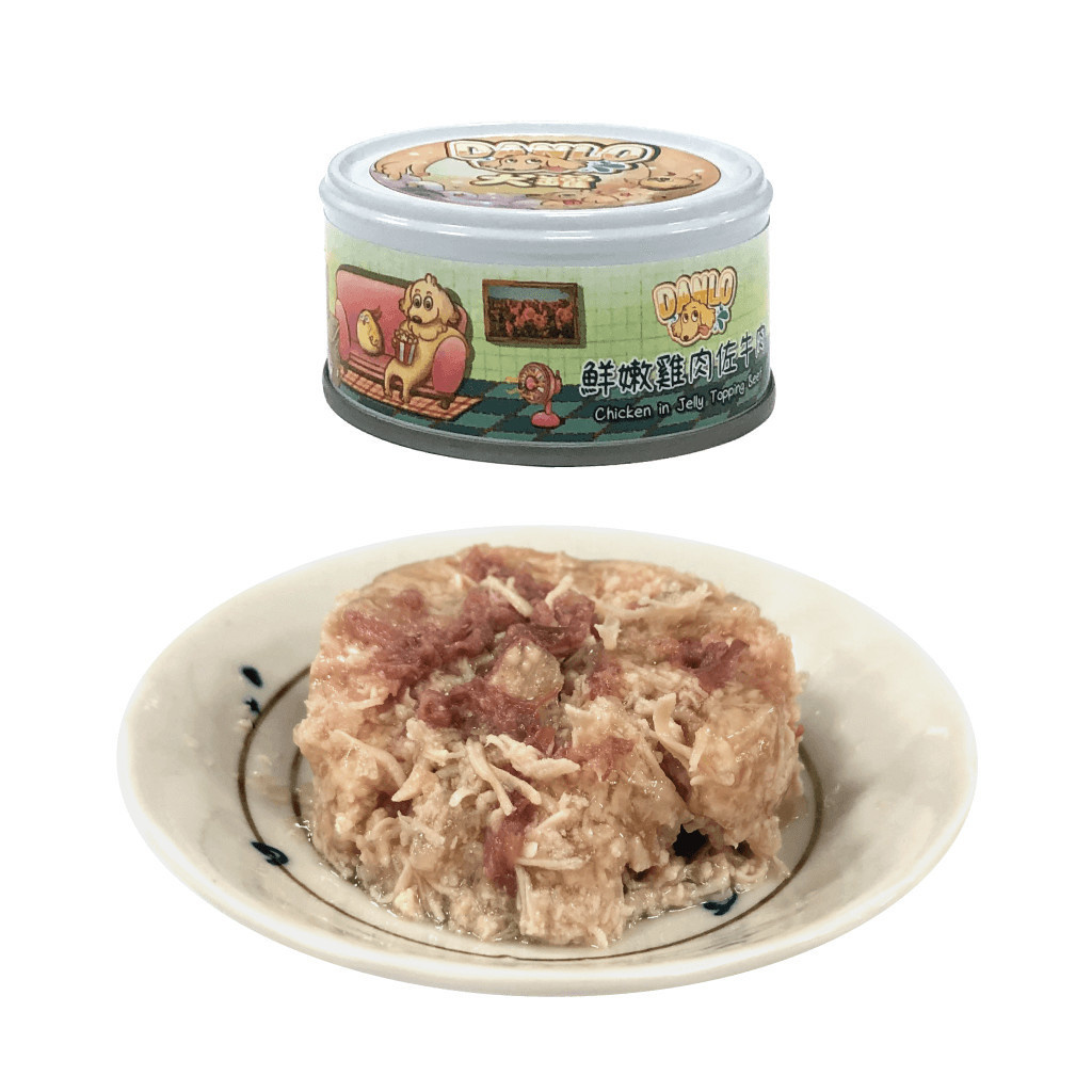 鮮嫩雞肉佐牛肉犬罐-丹露DL-0402 鮮嫩雞肉佐牛肉犬罐-丹露DL-0402